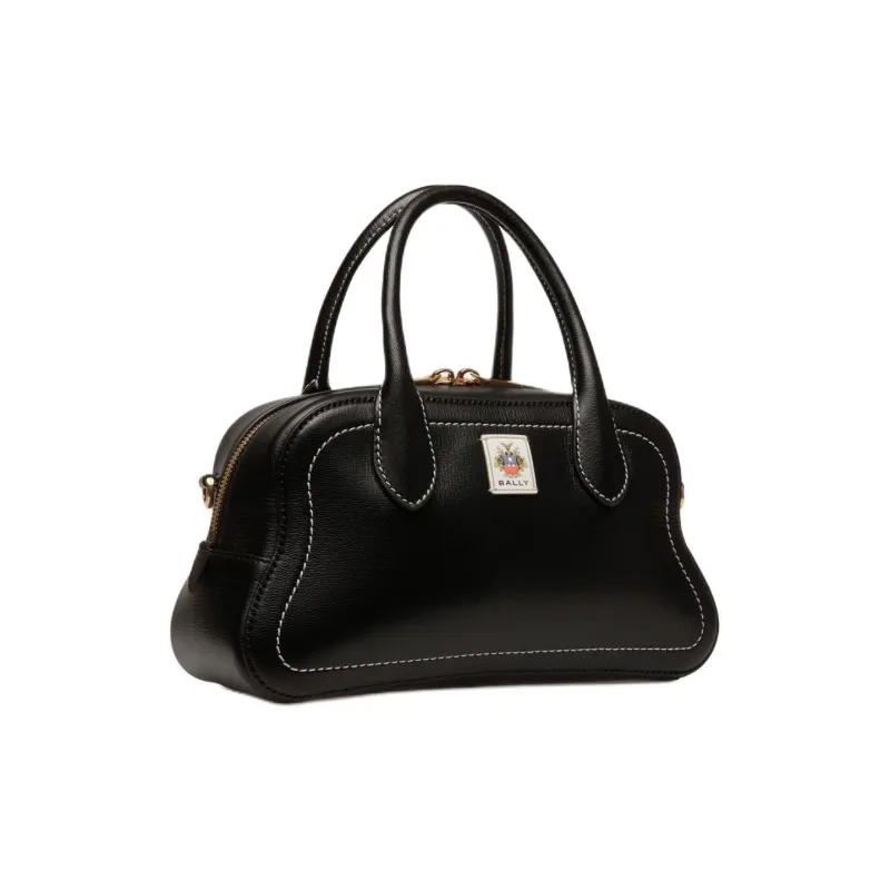 BALLY Grain Goat Leather Handbag Women's Black-1