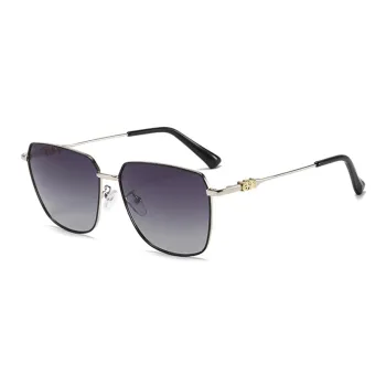 PRETTYALLUSION Metal Irregular Shape Sunglasses Unisex