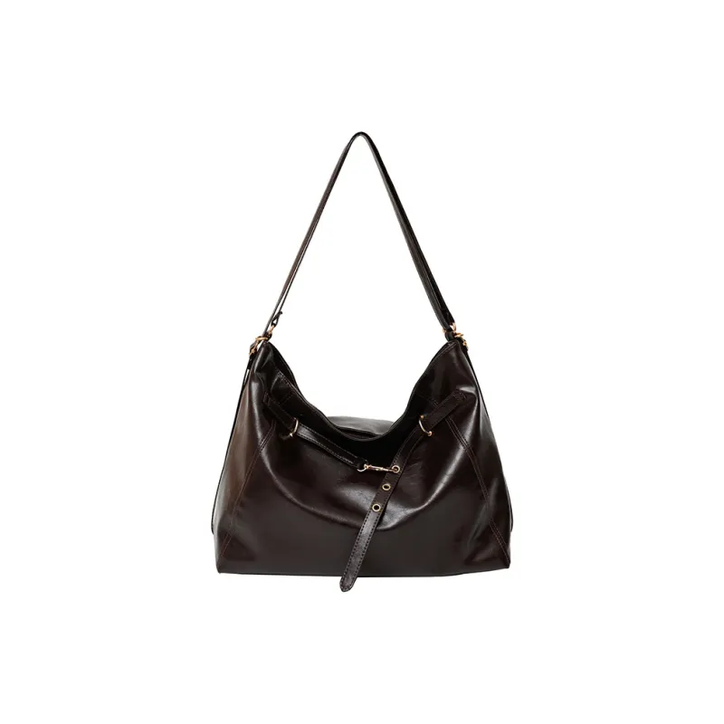 FCTOSSR PU Tote Double Shoulder Bag Women's Black/Coffee/Brown-6