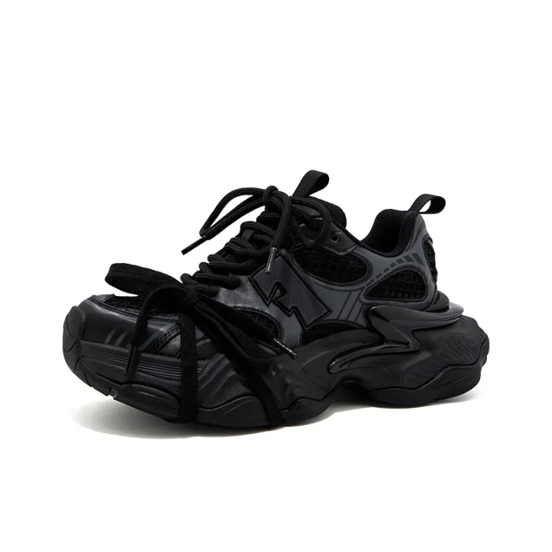 FALLINMISS Star Sea Shoe Series Lightweight Height Increasing Low Top Chunky Sneakers Women's-25