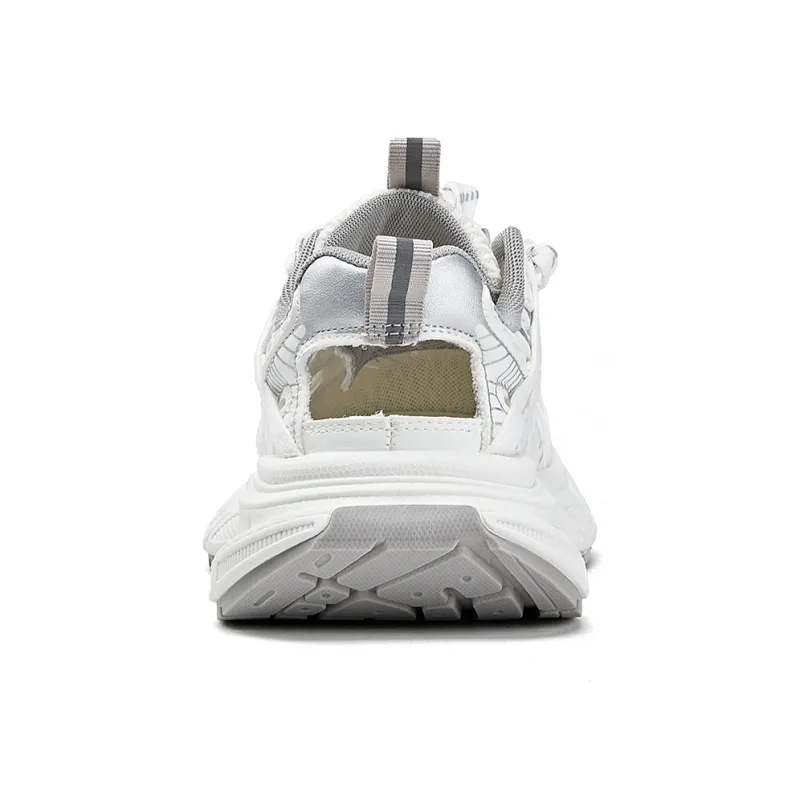 La Chapelle Abrasion Resistant Low Top Chunky Sneakers Women's Gray-4
