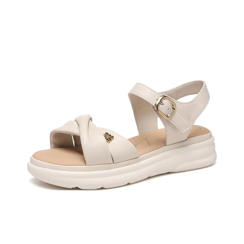 Golden Silk Rabbit One Strap Sandals Women's-0