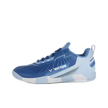 VICTOR Anti Slip Wear Resistant Low Top Badminton Shoes Unisex Blue