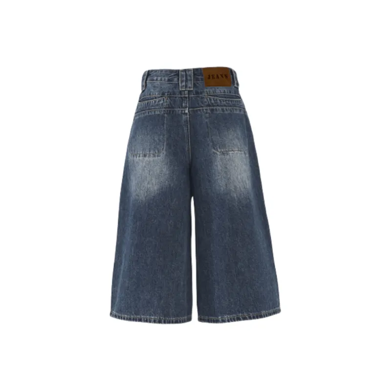 ZXZA Denim Shorts Women's Blue Gray-1