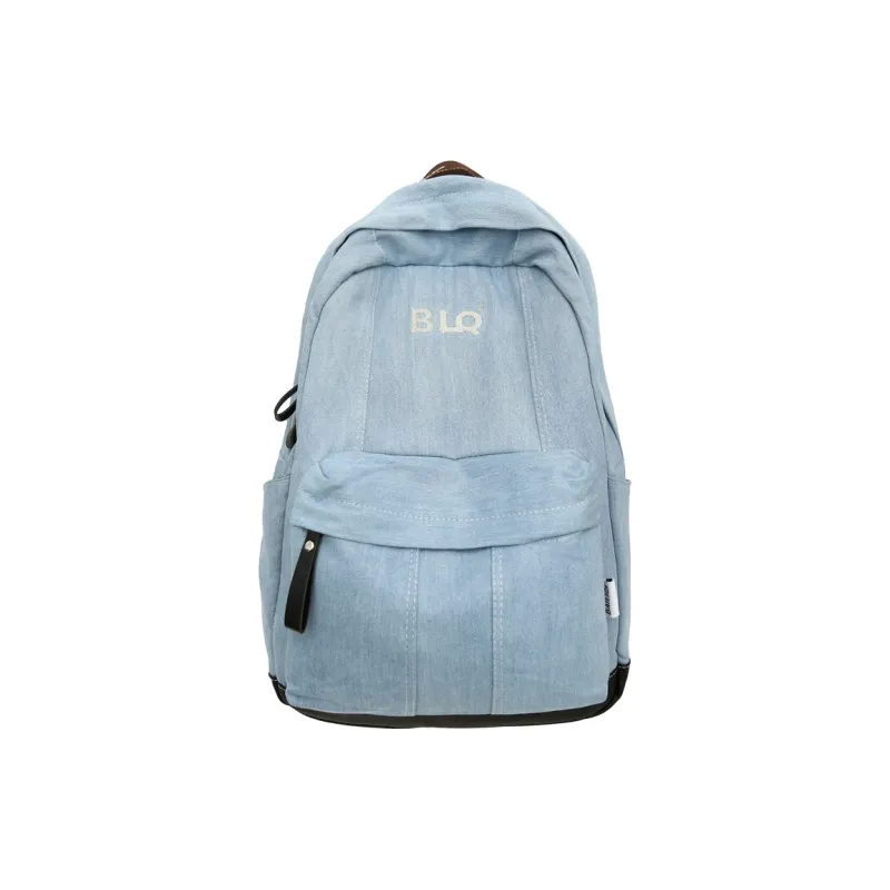 WICKBUEN Denim Backpack Unisex Black/Light Blue/Blue-6