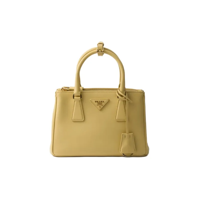 PRADA Galleria Killer Bag Leather Shoulder Bag, Crossbody Bag, Handbag Trumpets Women's Yellow-0