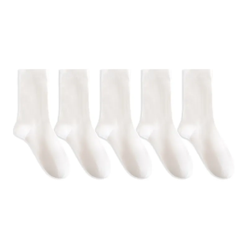MIANWUQI Mid Calf Socks Women's 5 Pack-1