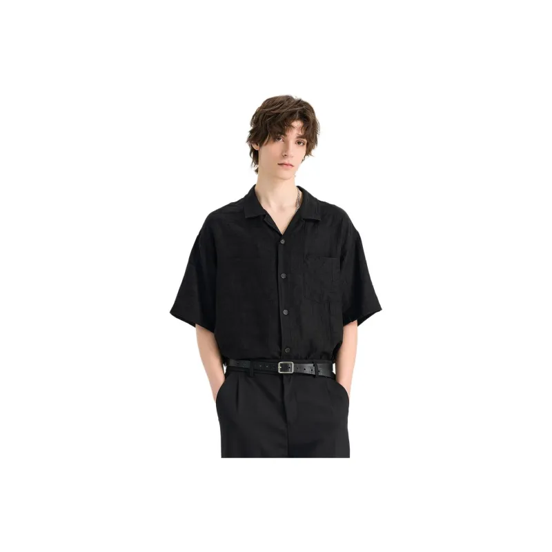 WILD LEADER Shirts Men Mysterious Black[CW5158598]-0
