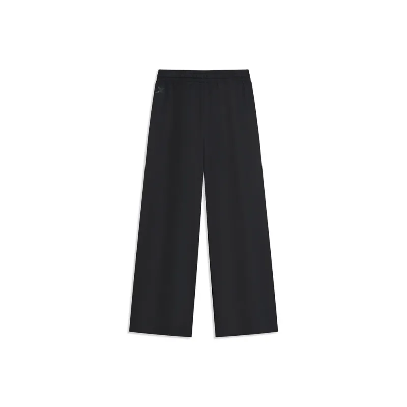 XTEP Knitted Sweatpants Unisex Jet Black-1