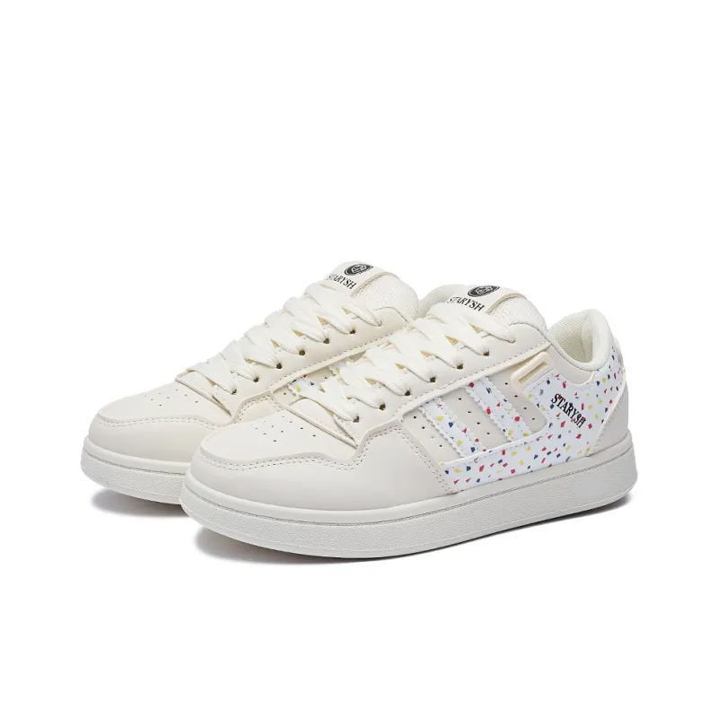 MEXICAN Slip Resistant, Abrasion Resistant, Lightweight, Breathable Low Top Skateboard Shoes Women's Beige-1