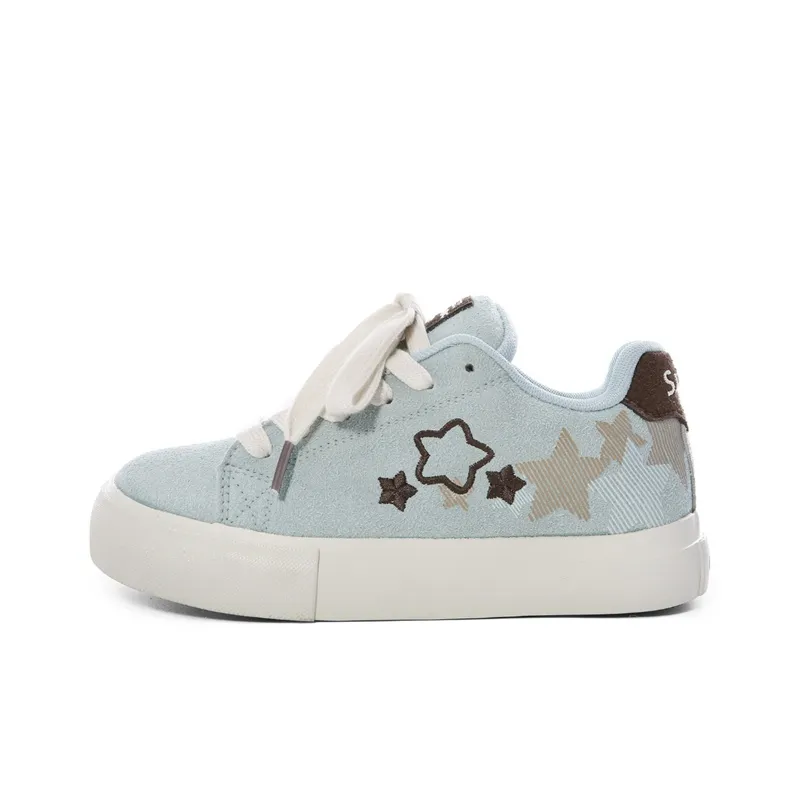 The New Age Family Low Top Skateboard Shoes Women's Lake Blue-0