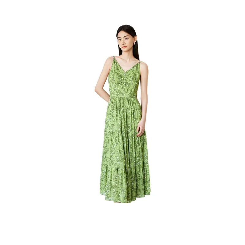 Yiner Slip Dresses Women's Lime Yellow-0