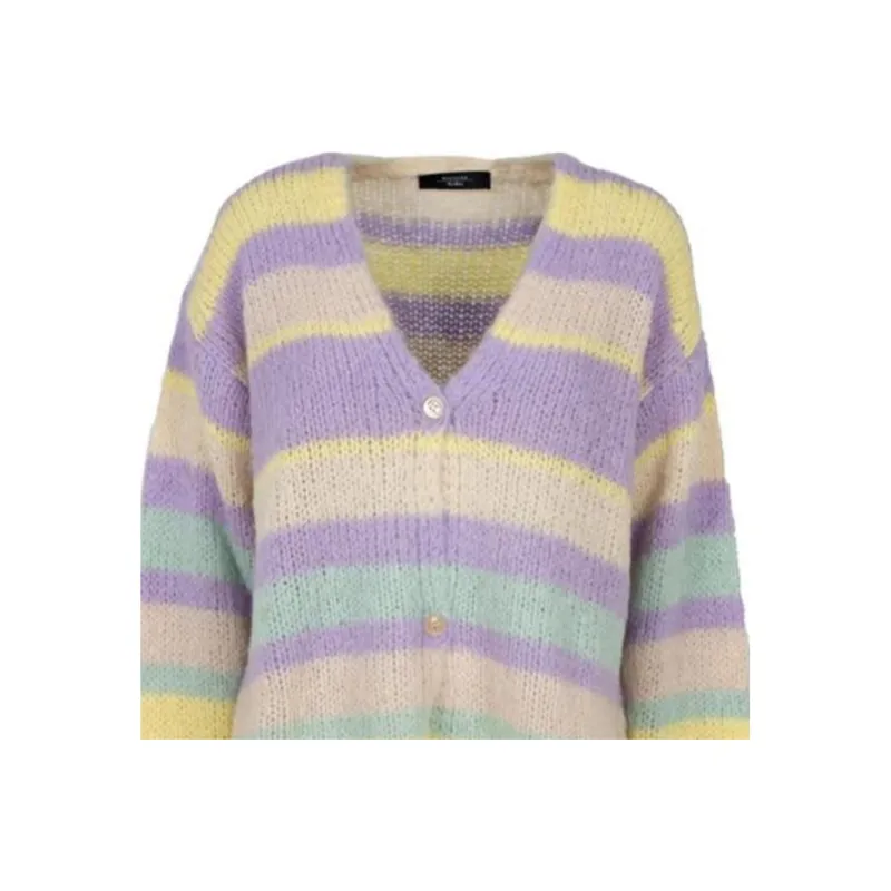 WEEKEND MaxMara V Neck Striped Cardigan-3
