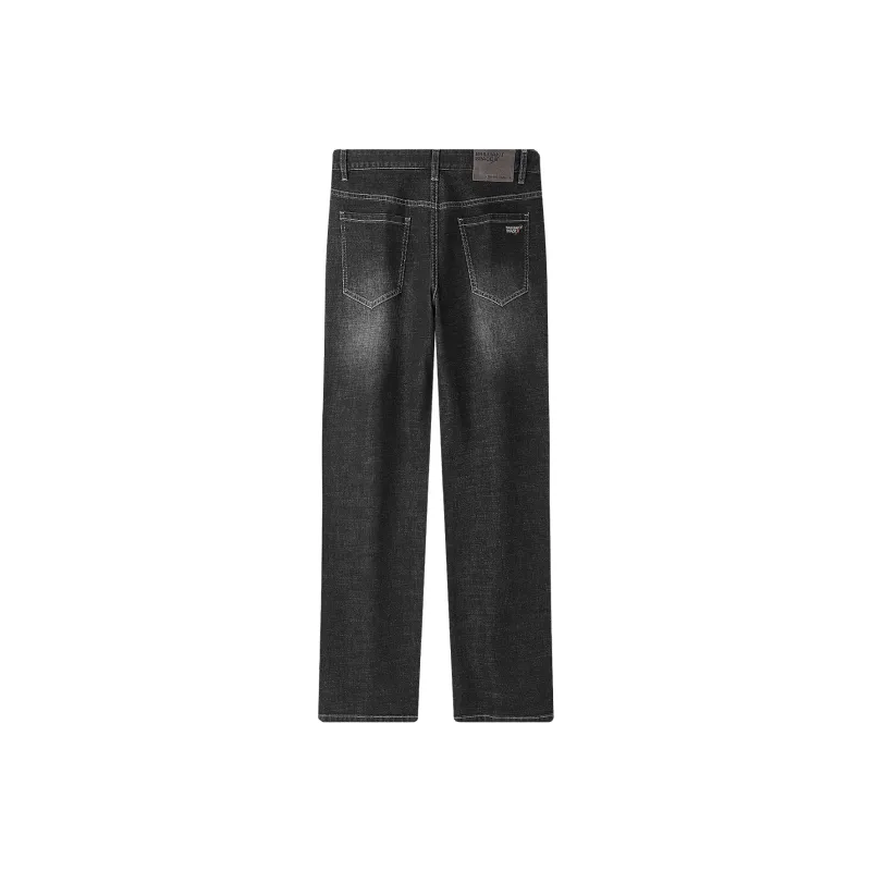 HLA Jeans Men Black Denim Gradient Dark 7C-1