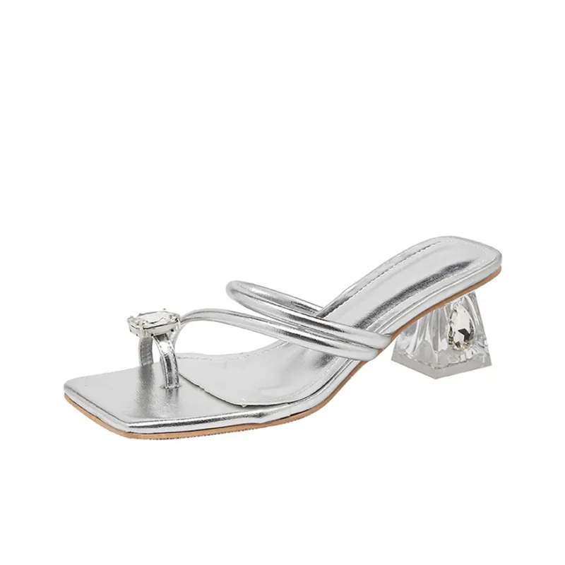 MABEL&CO Slide Slippers Women's Silver-0