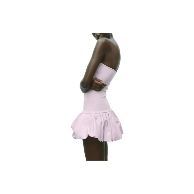 ZARA Sleeveless Dress Women's Pink-3