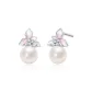 925 Sterling Silver-Cherished Magnolia Stud Earrings