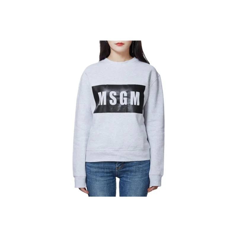 MSGM Sweatshirt Women's Light Gray-0
