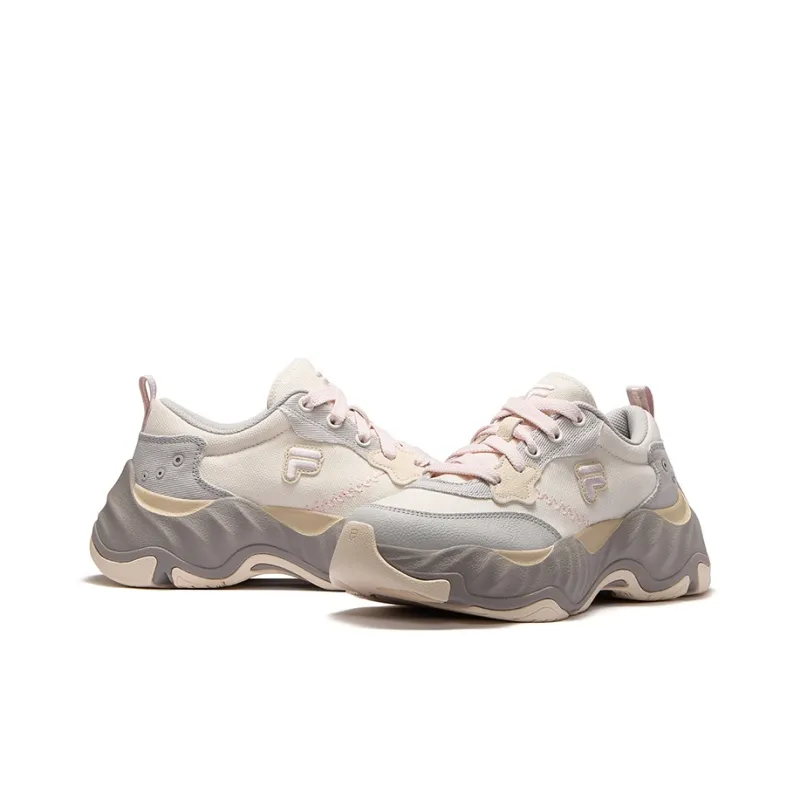 FILA FUSION STARFISH II Low Top Canvas Shoes Women's Cream Ivory Gray-2