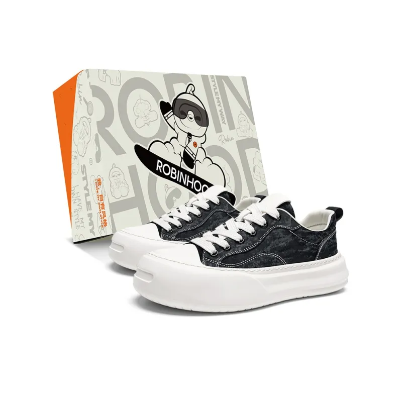 ROBINHOOD Slip Resistant, Abrasion Resistant, Breathable, Lightweight Low Top Canvas Shoes Men's Box Included-0