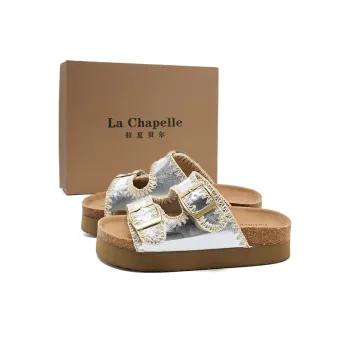 La Chapelle Abrasion Resistant Slide Slippers Women's Silver