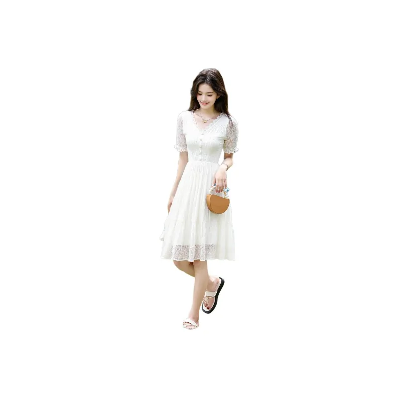 Still Quiet Short Sleeved Dress Women's-1