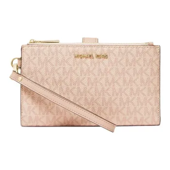 MICHAEL KORS Adele Coated Canvas Wallet Women's Ballet Pink