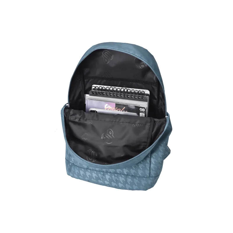 TURN UP Polyester Backpack Unisex Blue Gray-3