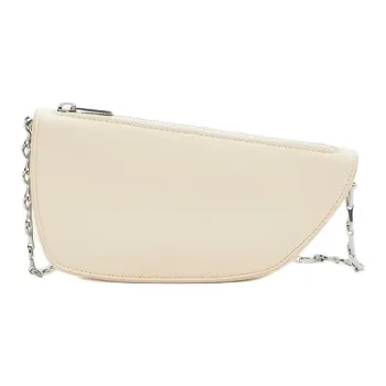 Burberry Lambskin Shoulder Bag Crossbody Bag Micro Women's Pearl White