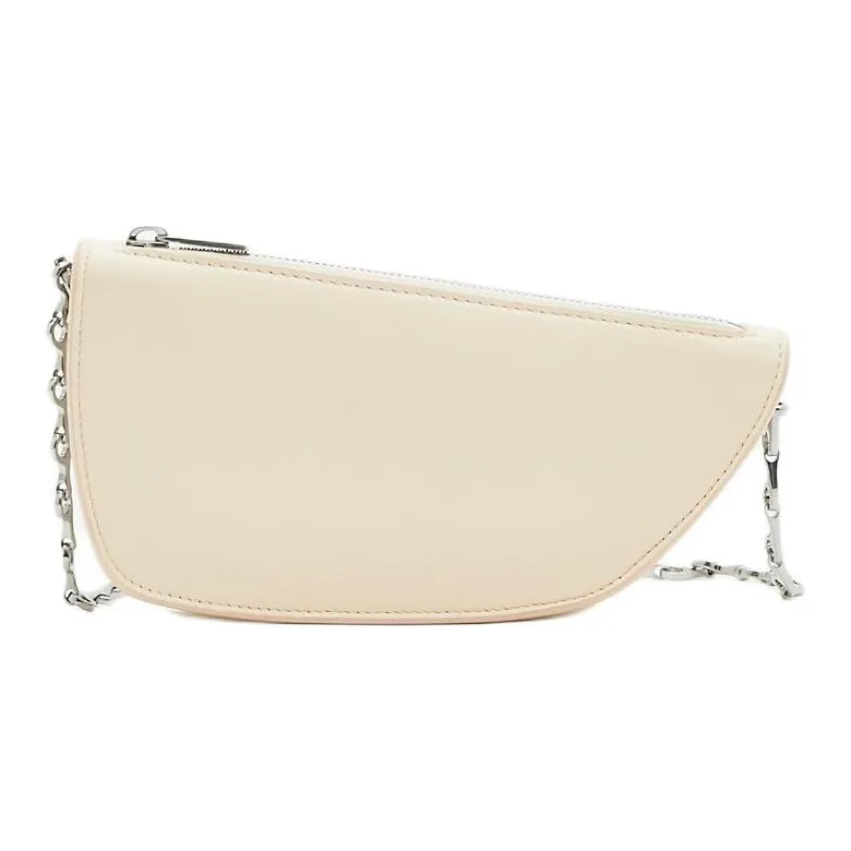 Burberry Lambskin Shoulder Bag Crossbody Bag Micro Women's Pearl White-0