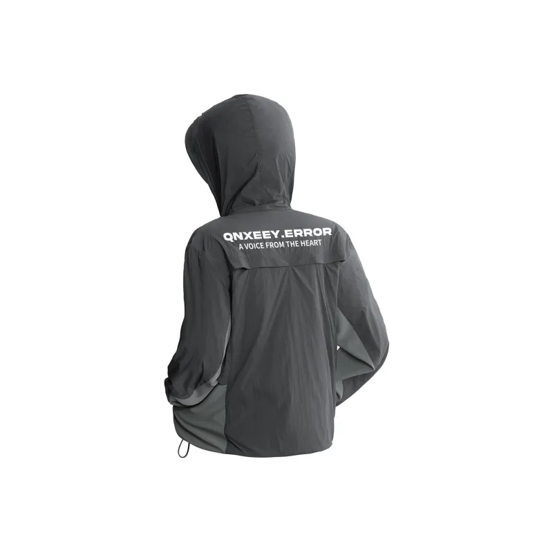 Qnxeey Breathable UV Protection Sun Protection Clothing Unisex-3