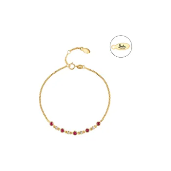 Barbie S925 Silver Bracelets Women's Gold Gift Box Set
