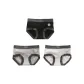 3 Pack (Black+Heather Gray+White)