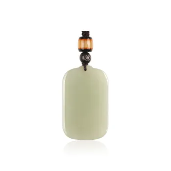 TAMINA Hetian Jade Pendants Pale Greenish White Jade Unisex