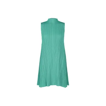 PLEATS PLEASE ISSEY MIYAKE Sleeveless Dress Women's Green