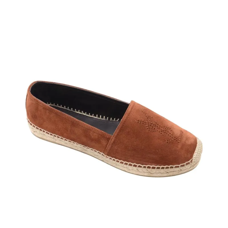 SAINT LAURENT Monogram Espadrilles Women's Brown-2