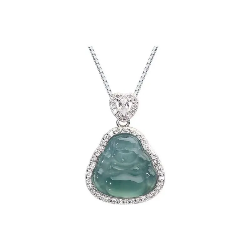 Strange Snow Ice Glutinous Jadeite Necklaces Women's-0