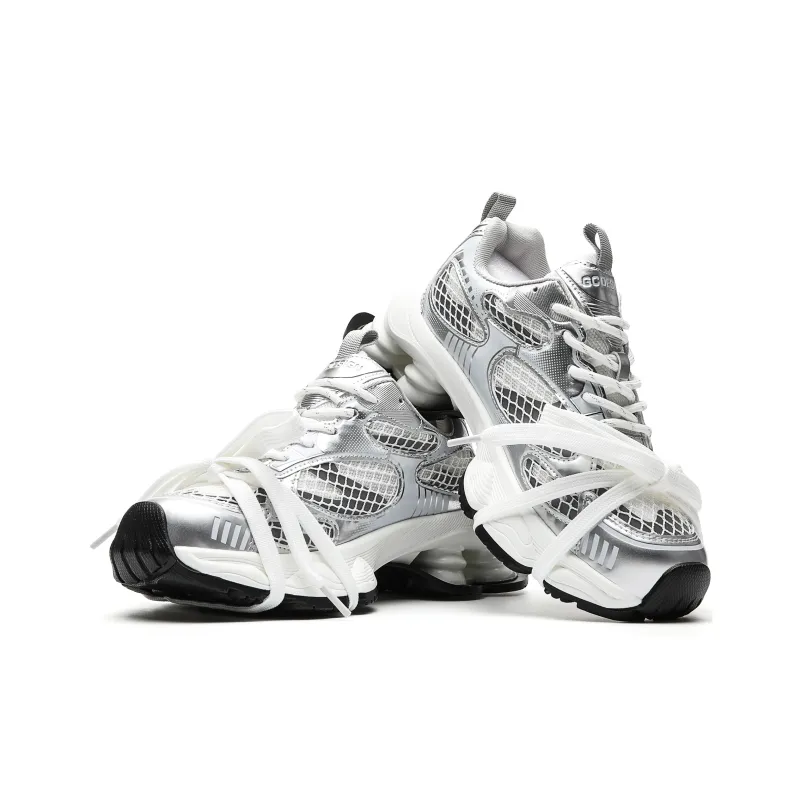 ORD Low Top Chunky Sneakers Women's Silver-1