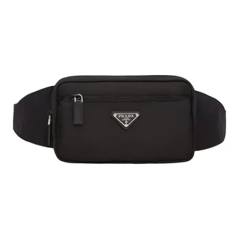 PRADA Nylon Fanny Pack Unisex Black