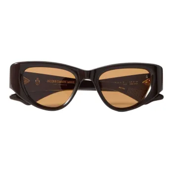 JACQUES MARIE MAGE Acetate Metal Irregular Shape Sunglasses Women's Black