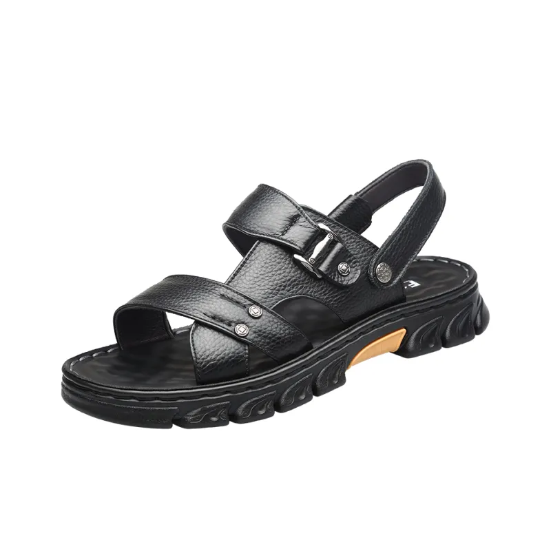Bindu Beach Sandals Men Black/Brown-0