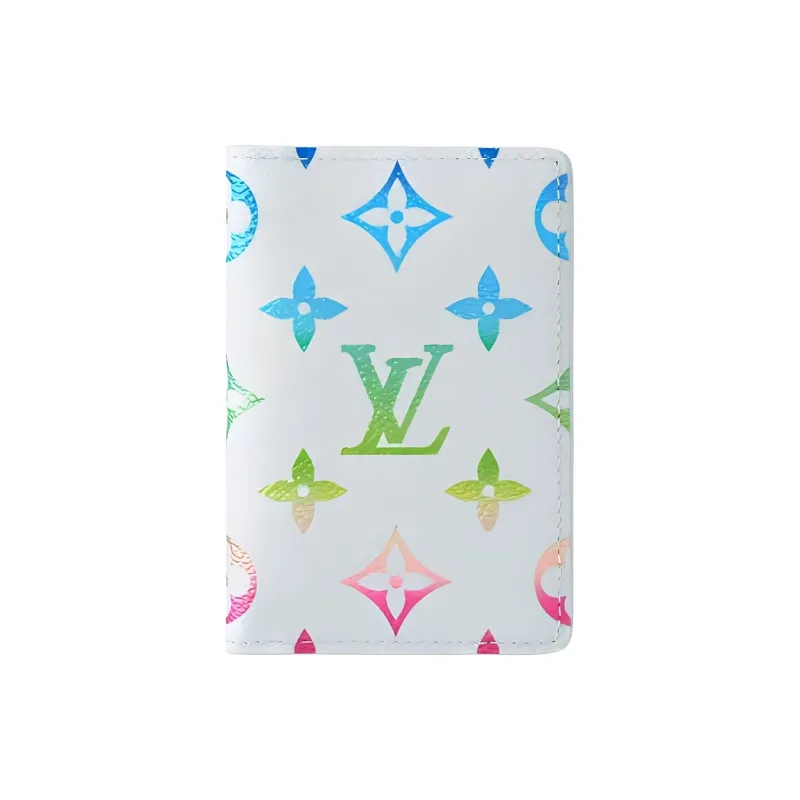 LOUIS VUITTON Leather Wallet Men's Light Blue-0