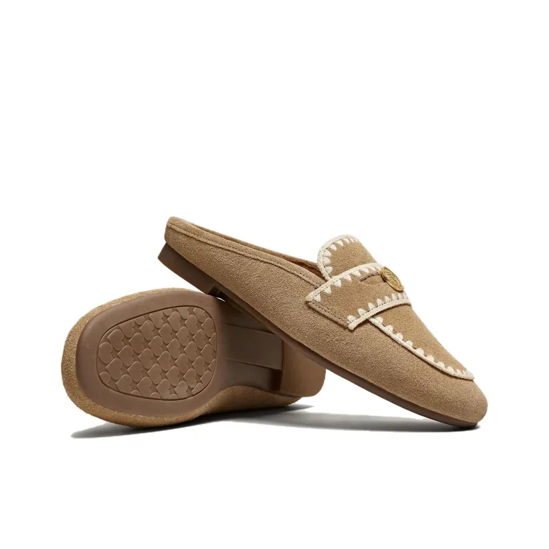 TATA Leather Patchwork Quiet Closed Toe Slippers Women's-7