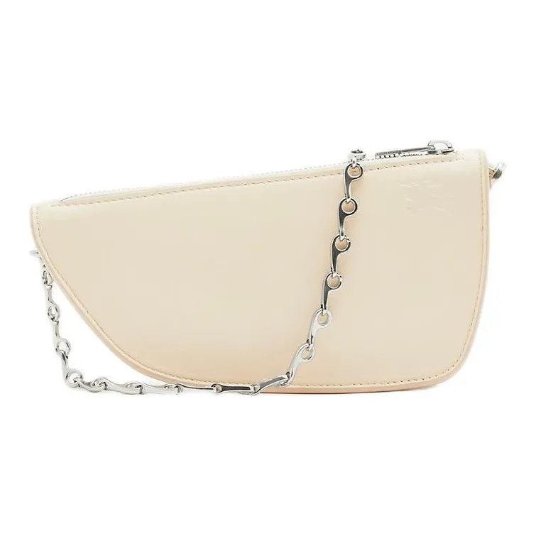 Burberry Lambskin Shoulder Bag Crossbody Bag Micro Women's Pearl White-1