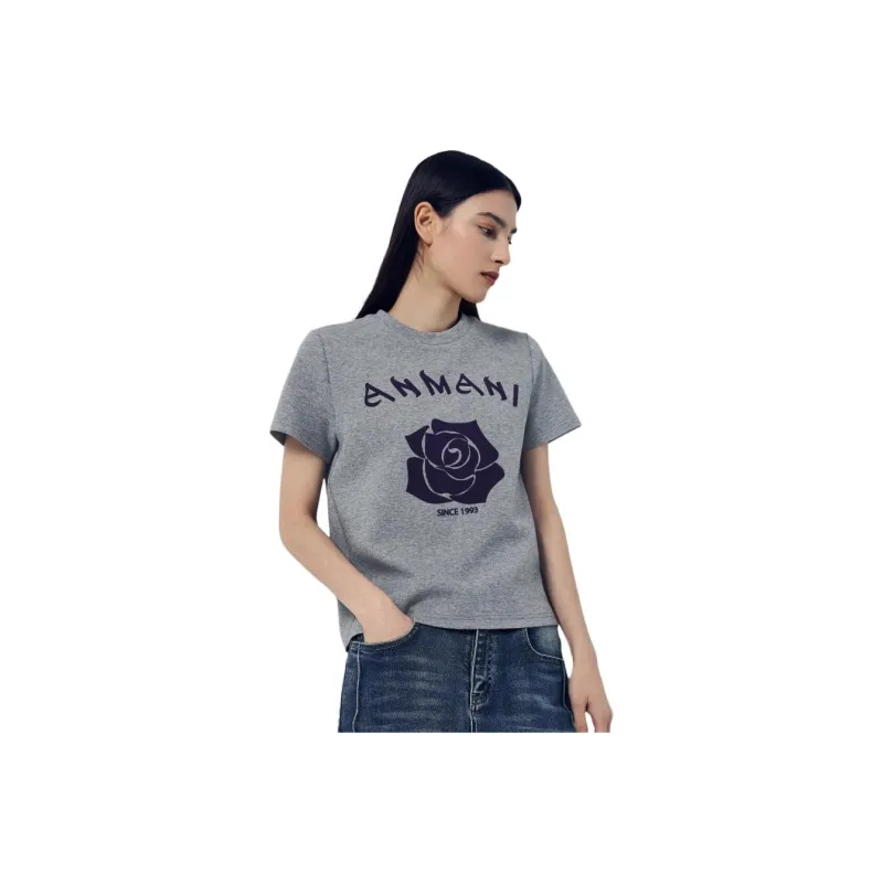 Anmani T Shirts Women's Star Gray-0