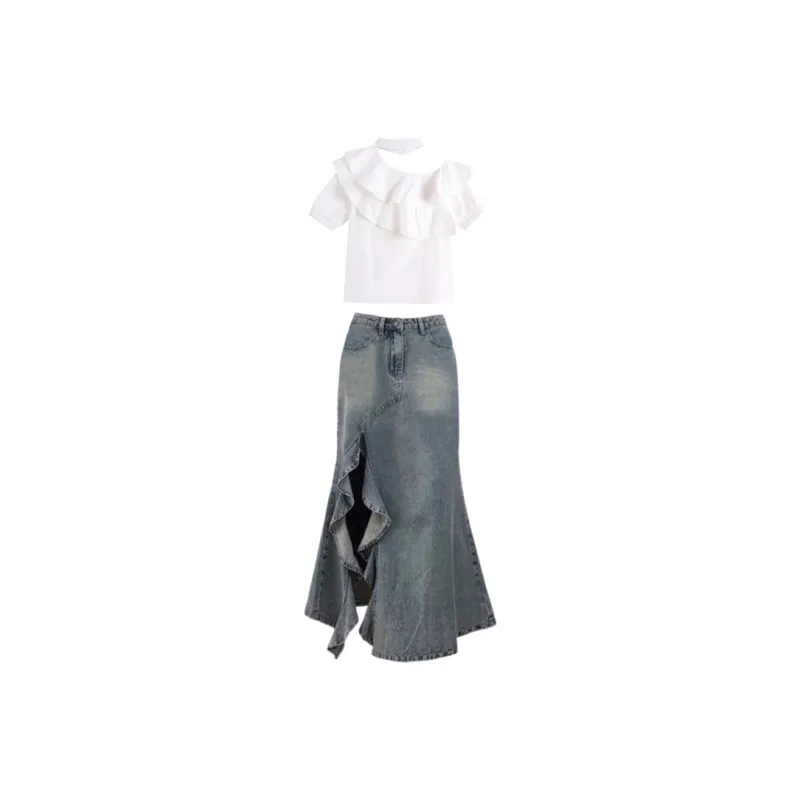 PLANE DRIFT Two Piece Skirt Sets Women's-0