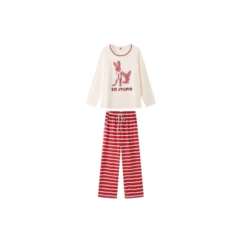 Disney Pajama Set Women's Rabbits Judy Stripes