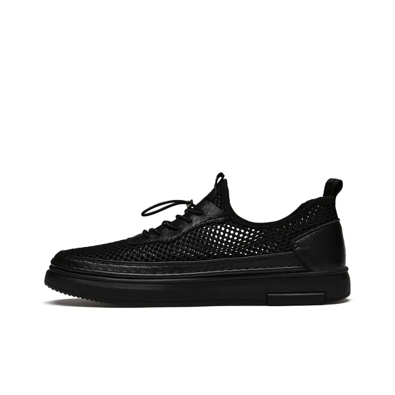 Wen Nai Low Top Skateboard Shoes Men's Black-0