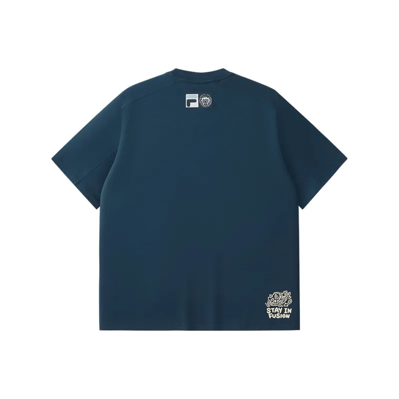 FILA FUSION T Shirt Unisex Wenyang Blue DB-1