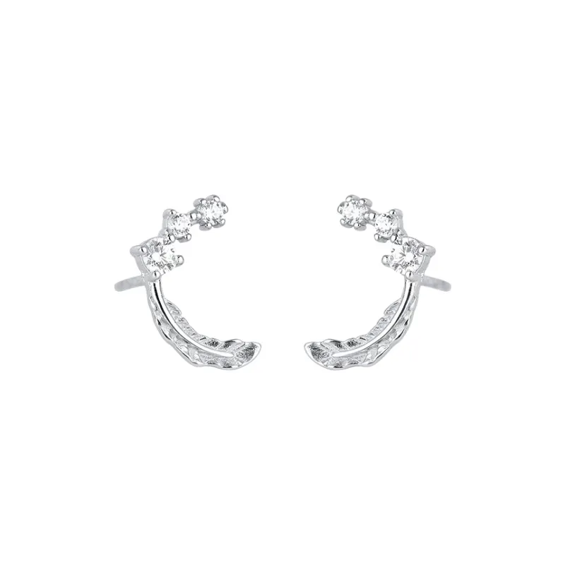 PHOENIXSILY 999 Fine Silver Stud Earrings Women's-0
